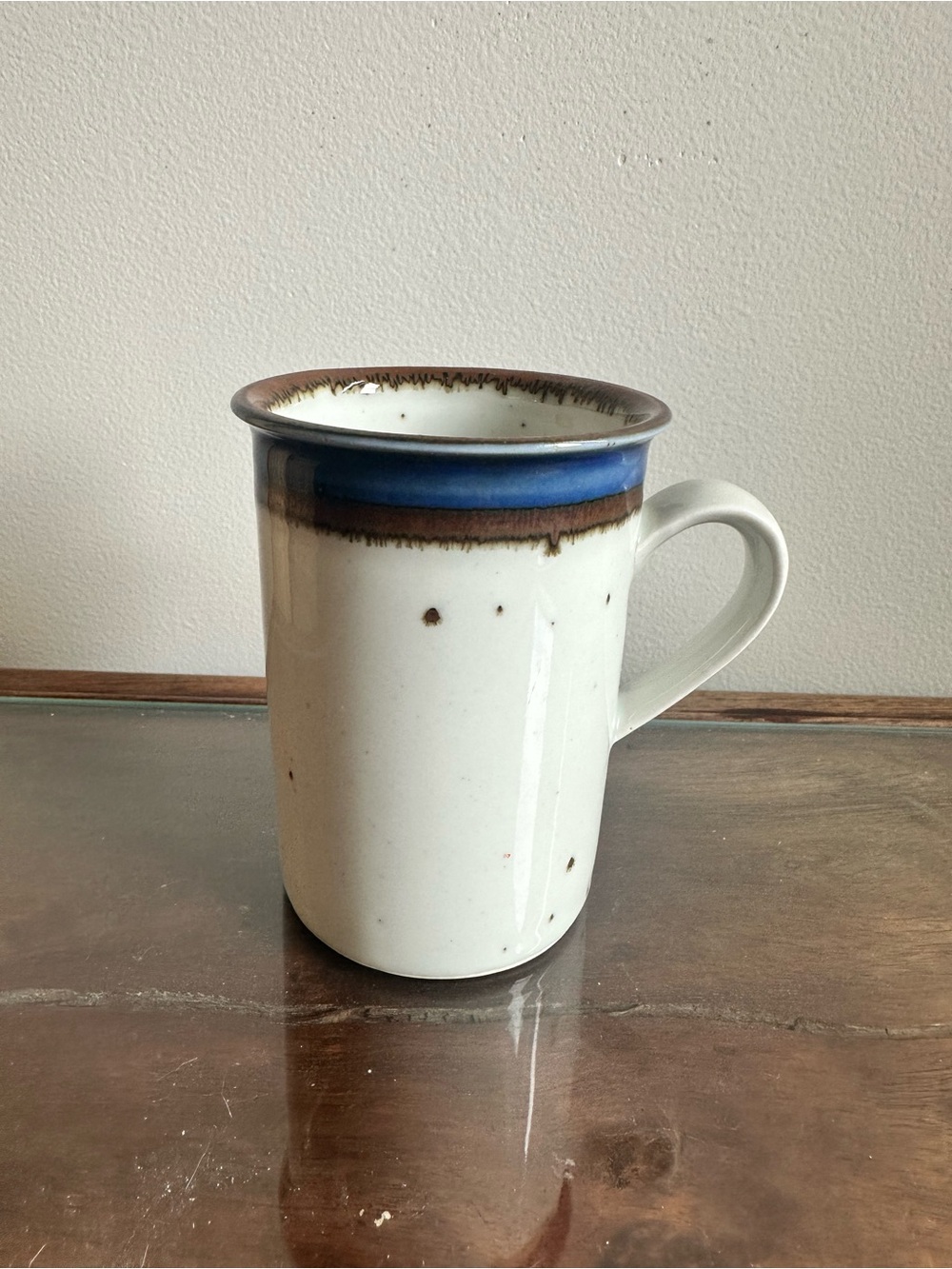 Set of 4 Dansk Cream Speckled Ceramic Mugs (Discontinued & Rare)